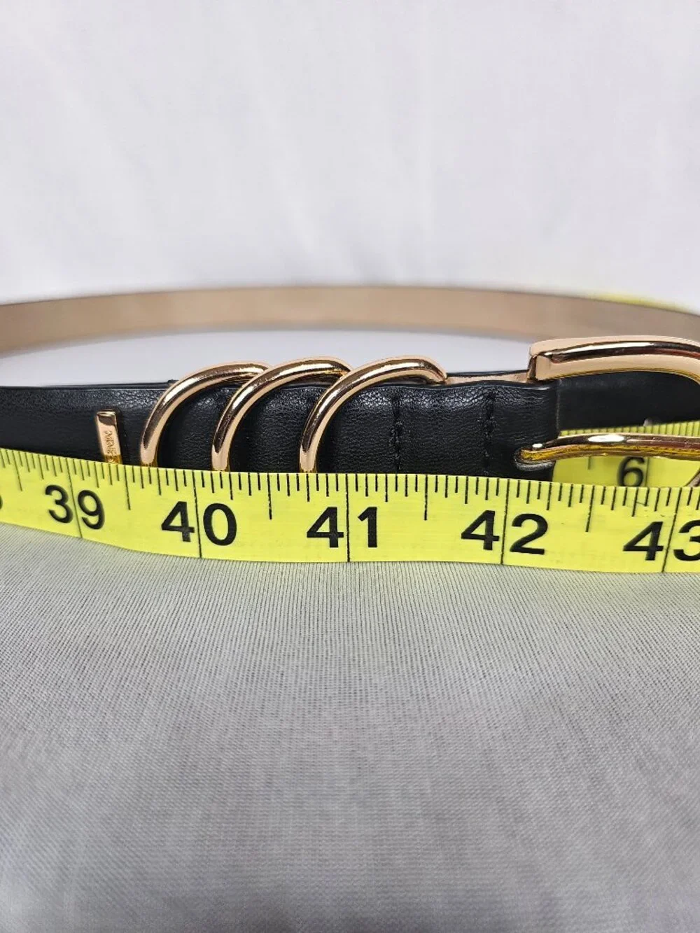 Nine West | Black Gold Triple Ring Belt | Women's M/L Approx